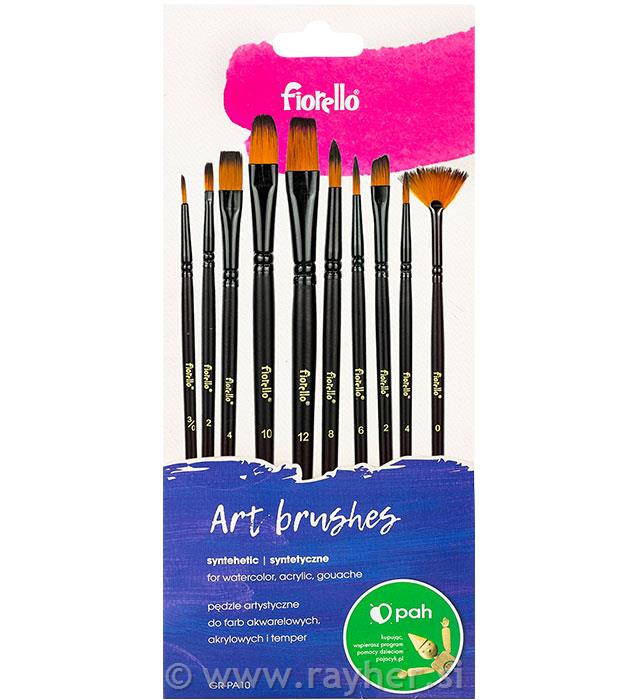 Brushes, artists, 10 pcs