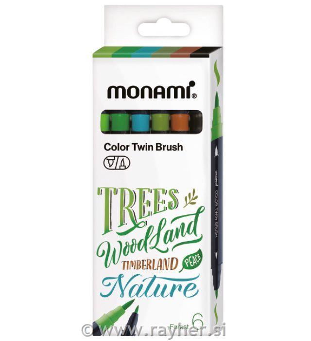 Akvarel Markeri Monami, set 6Forest