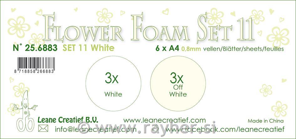 FOAMIRAN PENA LEA'BILITIES, A4, 6 kom, 0.8 mm, bijeli toni