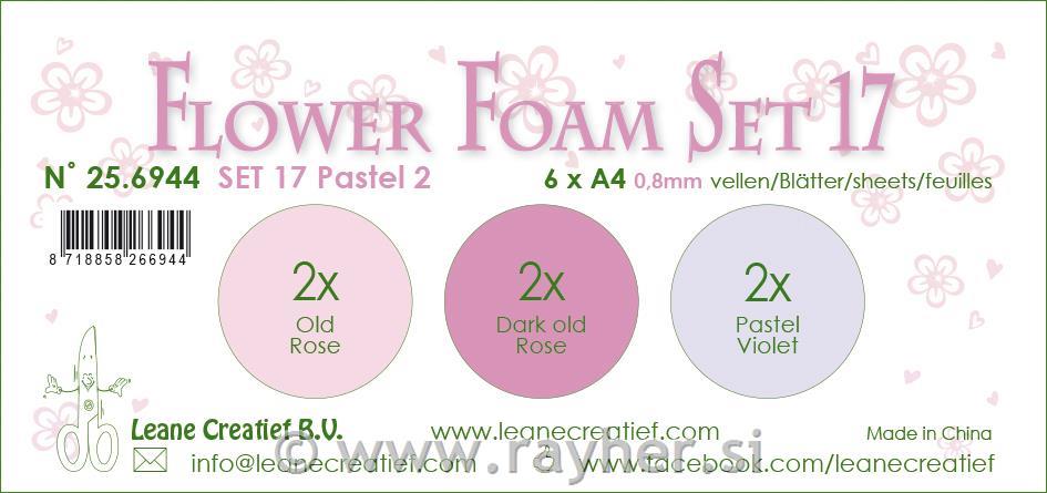 FOAMIRAN PENA LEA'BILITIES, A4, 6 kom, 0.8 mm, pastel toni 2