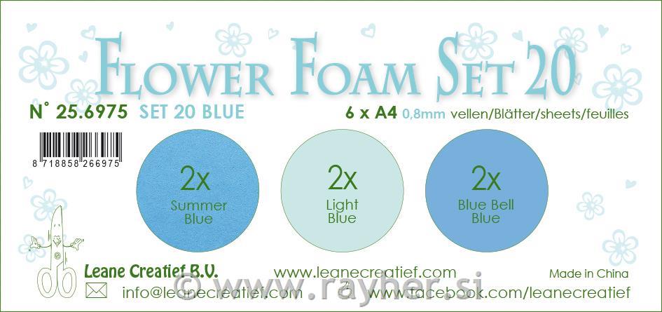 FOAMIRAN PENA LEA'BILITIES, A4, 6 kom, 0.8 mm, plavi toni