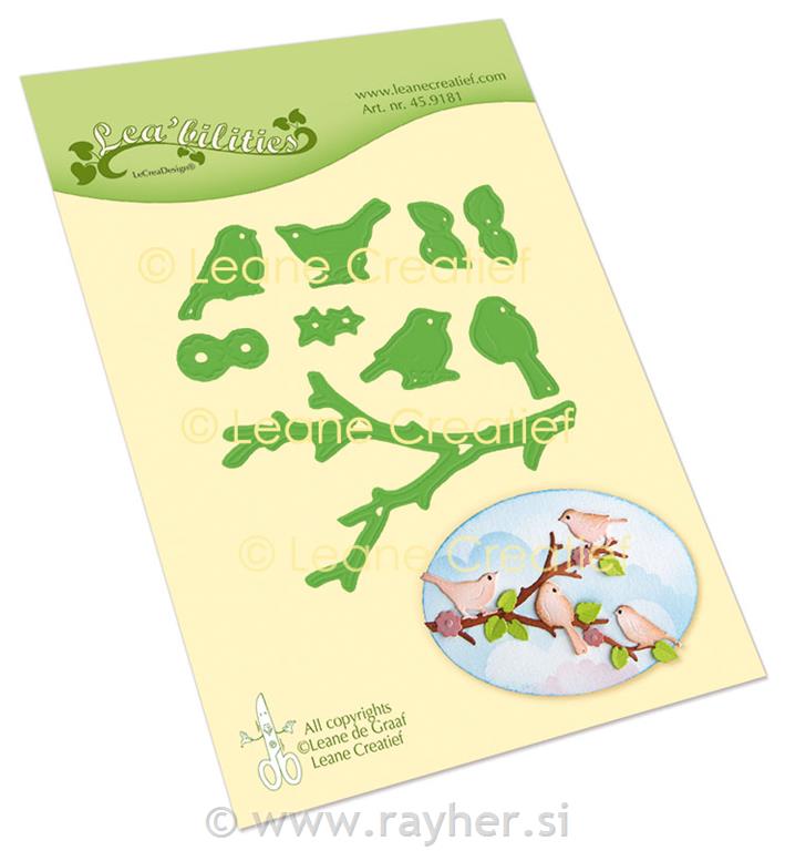 Multi die: Branch with birdsCut & Embossing die