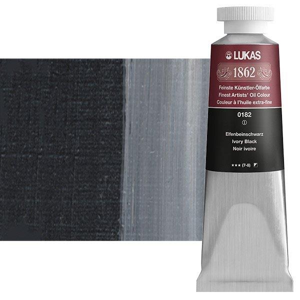 Lukas 1862 PRO oljna barva 37 ml Ivory Black