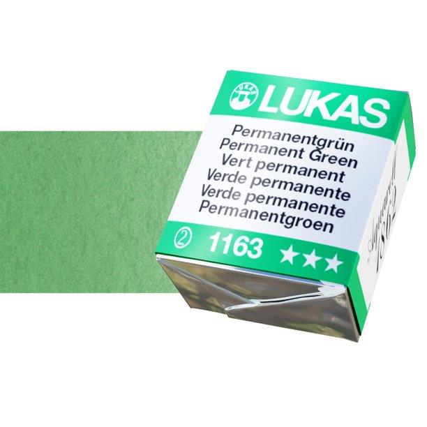 Lukas 1862 PRO akvarel boja u kockiPermanent Green