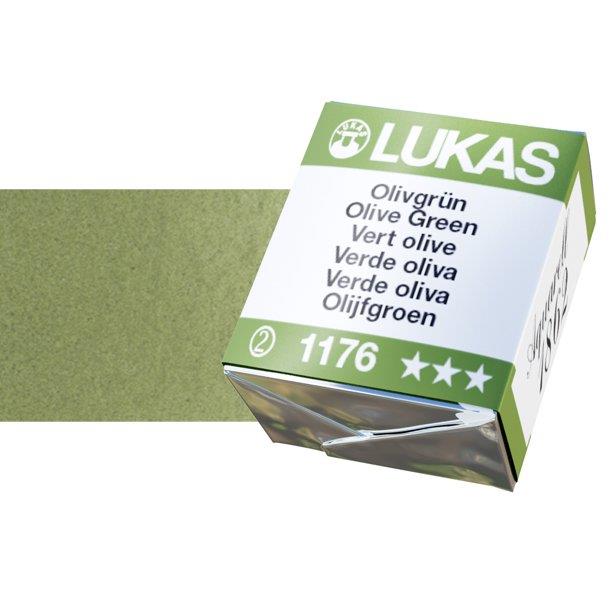 LUKAS AQUARELL 1862 OLIVE GREEN1/2 pan