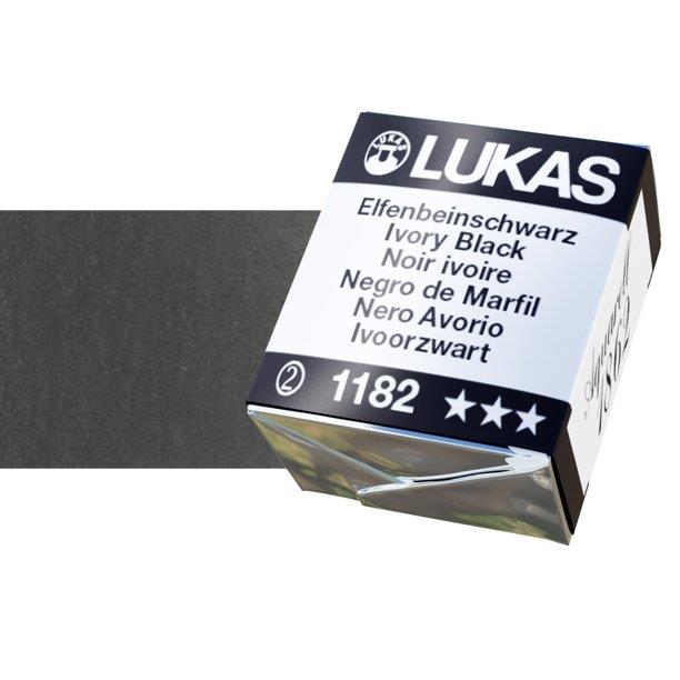 LUKAS AQUARELL 1862 IVORY BLACK1/2 pan