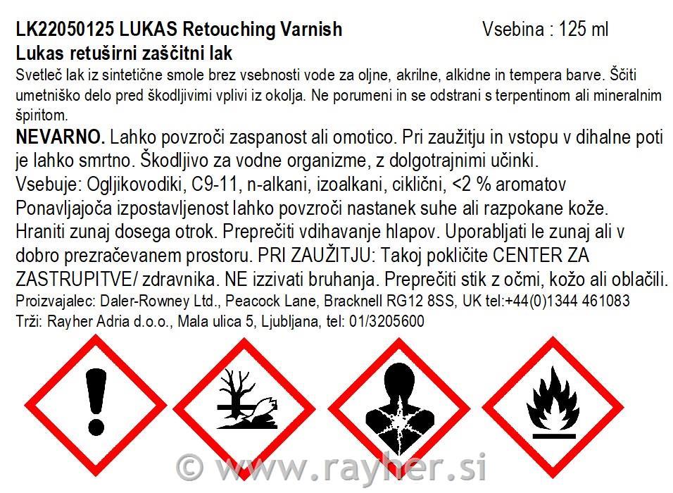 Lukas retuširni zaščitni lak 125 ml