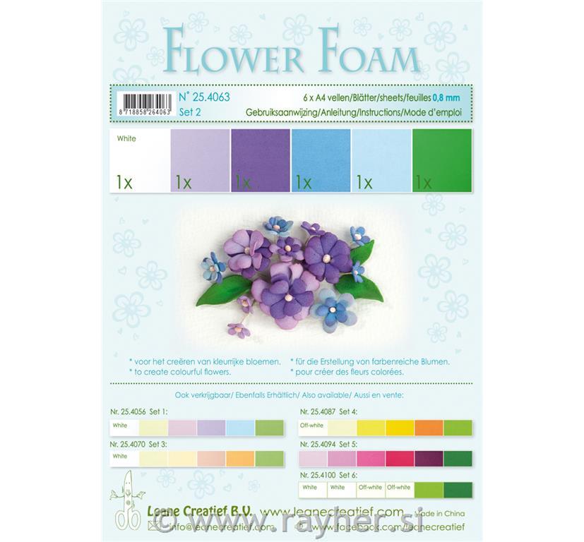 FOAMIRAN PENA LEA'BILITIES, A4, 6 kom, 0.8 mm, plava/ljubičasta