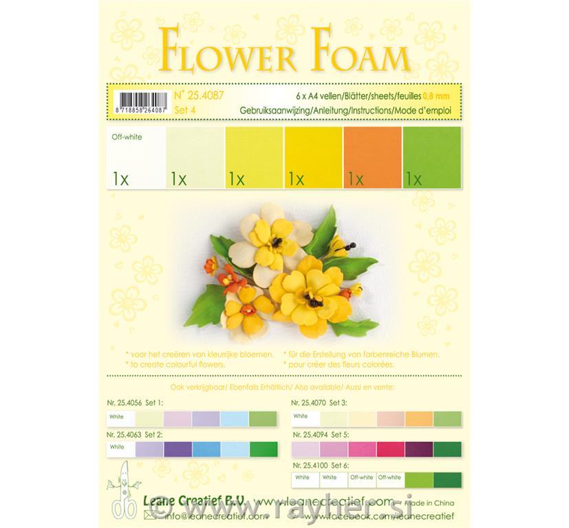 FOAMIRAN PENA LEA'BILITIES, A4, 6 kom, 0.8 mm, žuta
