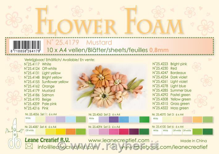 FOAMIRAN PENA LEA'BILITIES, A4, 10 kom,0.8 mm, senf žuta