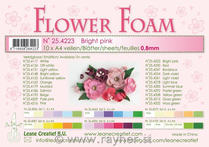 FOAMIRAN PENA LEA'BILITIES, A4, 10 kom,0.8 mm, svijetlo ružičasta