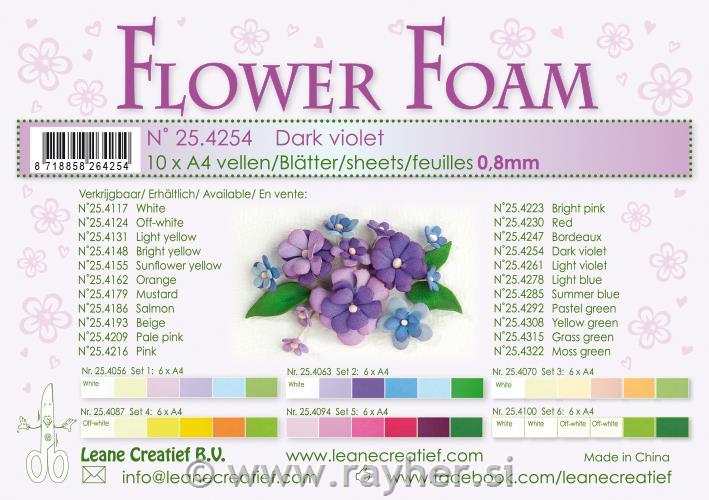 FOAMIRAN PENA LEA'BILITIES, A4, 10 kom,0.8 mm, tamno ljubičasta
