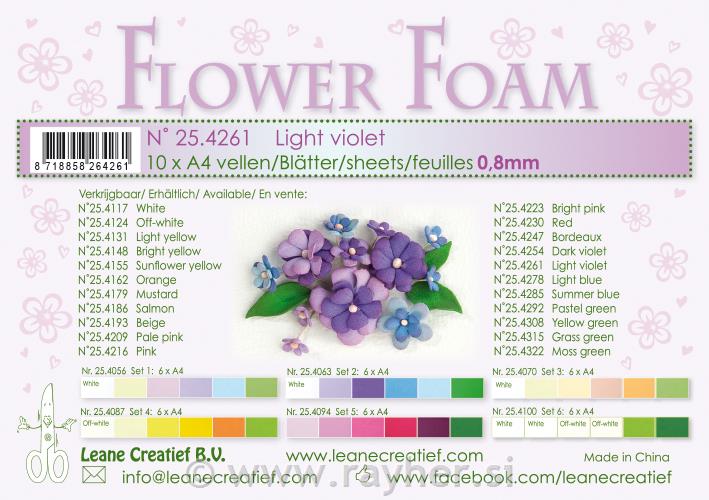 FOAMIRAN PENA LEA'BILITIES, A4, 10 kom,0.8 mm, svijetlo ljubičasta