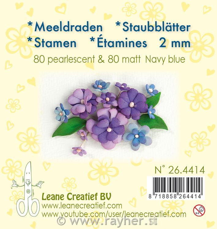 PRAŠNICI LEA'BILITIES 2 mm, 2x80 mm, mat/ biserno tamno plavi