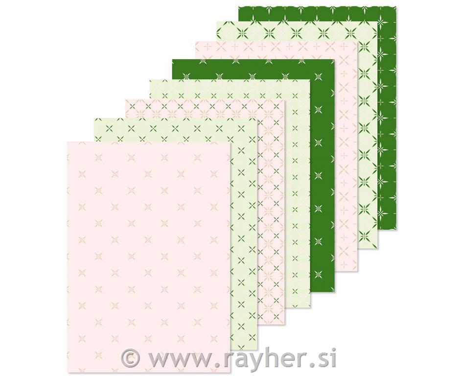 Set papira LEA'BILITIES, Ružičasta&zelena