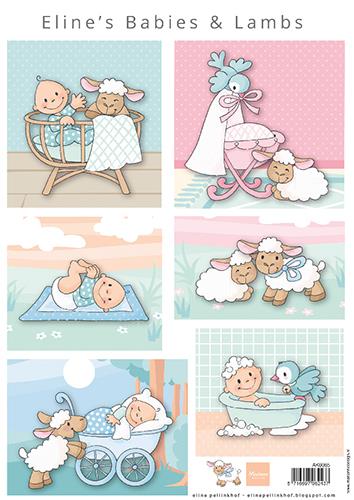 Decoupage slike: Bebe i janjadi