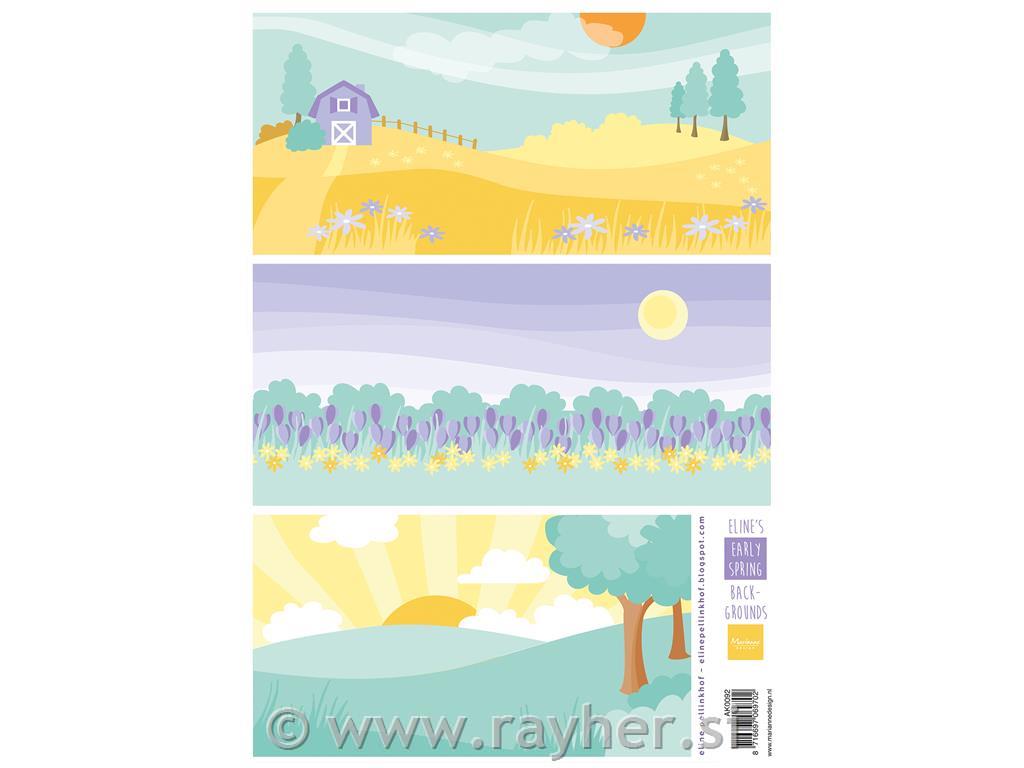 Decoupage slike: Early spring,backgrounds