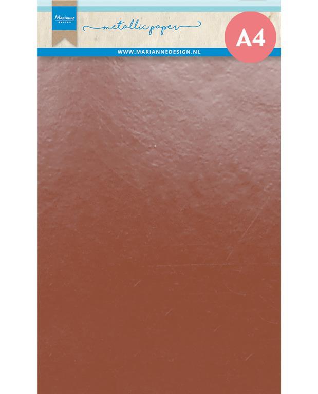 Metalic papir, 5 x A4, Bakar, 200 g