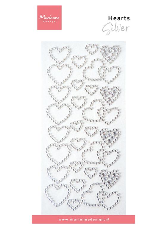 Dekoracija: Perle srca, srebrne