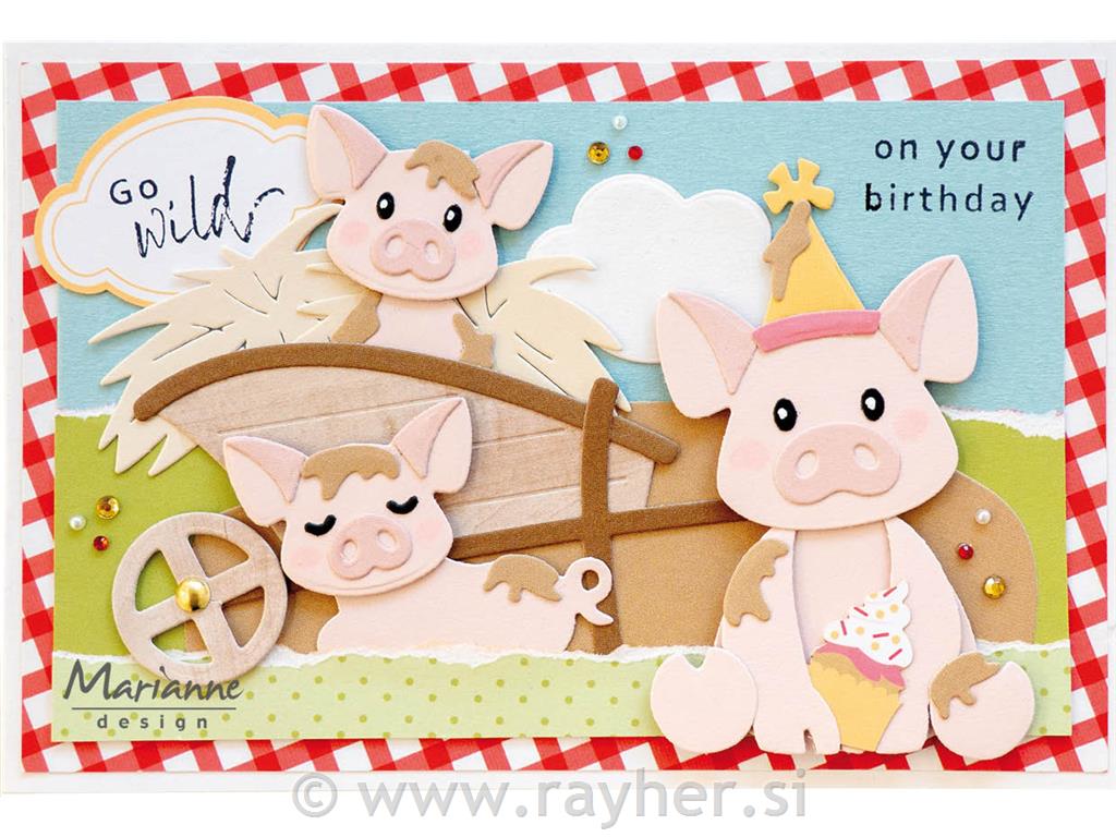 Collectable die: Pig family