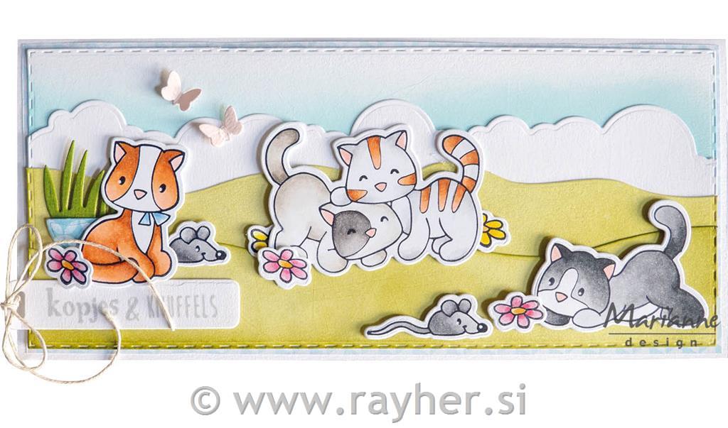 CLEAR STAMP & DIE - Kittens