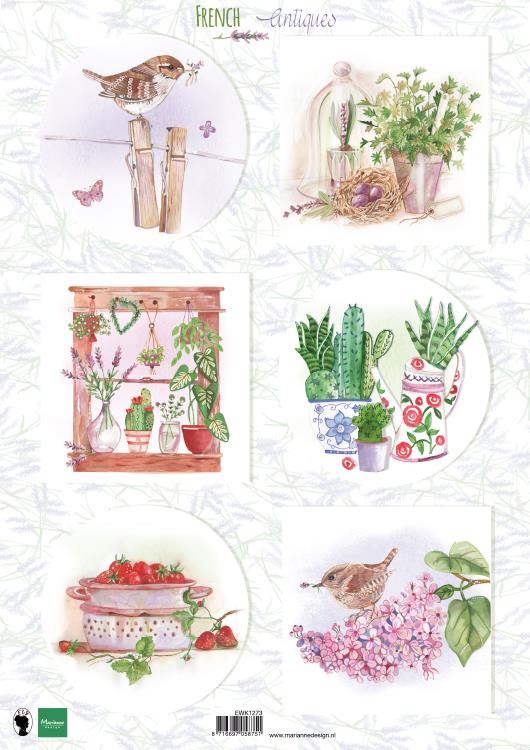Decoupage slike, Bilje