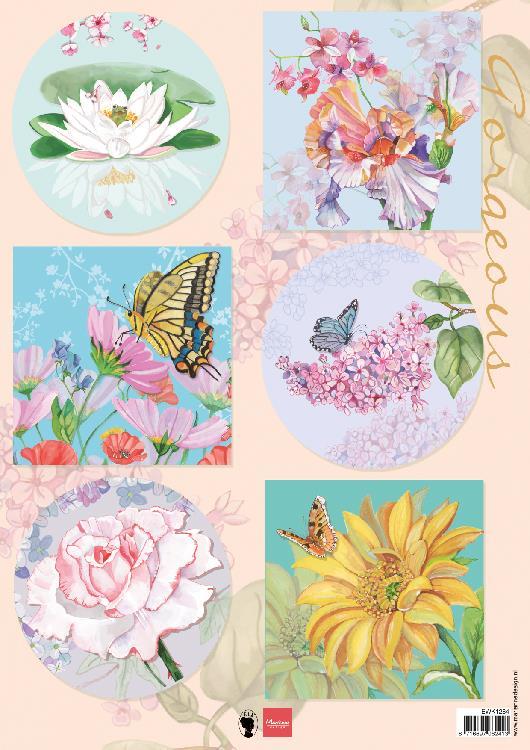 Decoupage slike: Prekrasno cvijeće 1