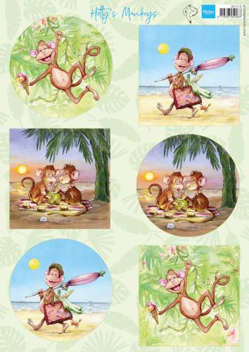 Decoupage slike - Hetty's Monkeys