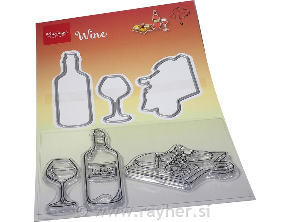 Clear Stamp and die: Wine