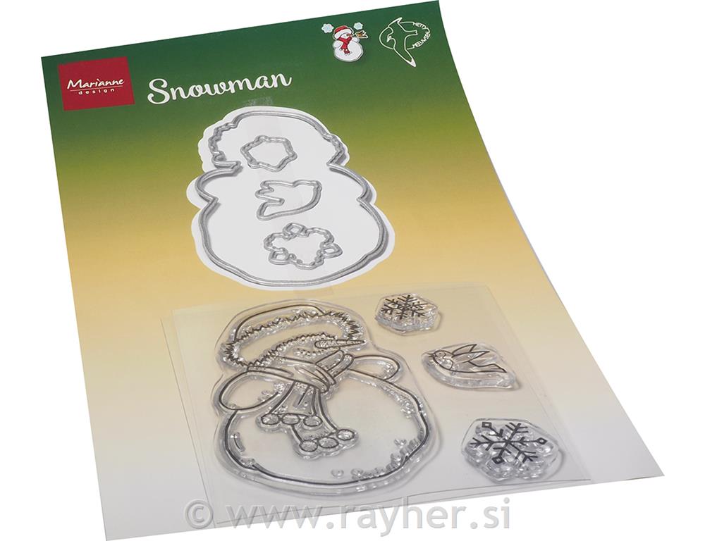 Štampiljke in rezalne šablone: Sneženi mož