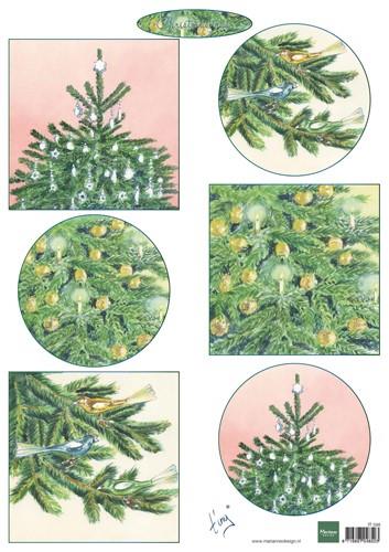 Decoupage slike, Božićno drvce