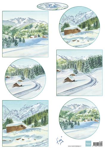 Decoupage slike, Zimska pokrajina 1