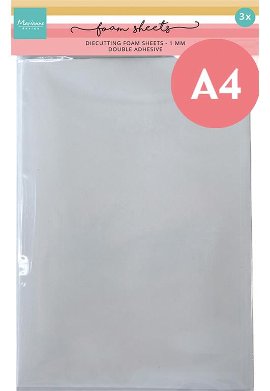 Pena za izrezovanje, A4, bela, 1 mm, 3 kosi