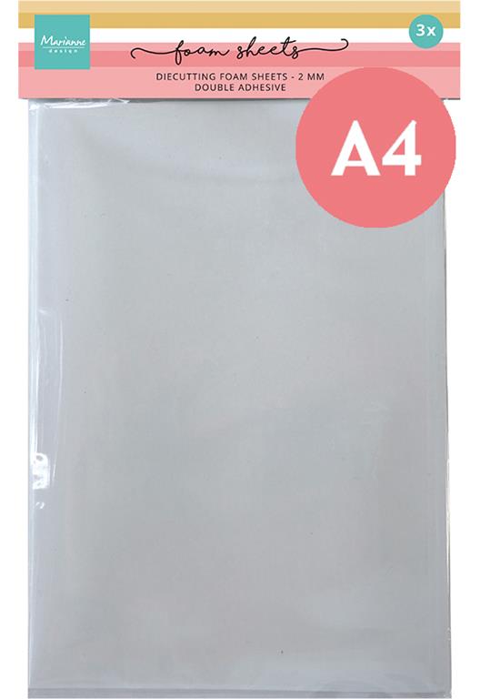 Pena za izrezovanje, A4, bela, 2 mm, 3 kosi
