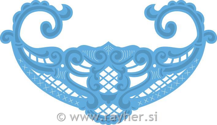 ŠABLONA MD CREATABLES, CVETLIČNI ORNAMEN