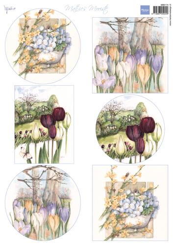 Decoupage slike, Proljetno cvijeće