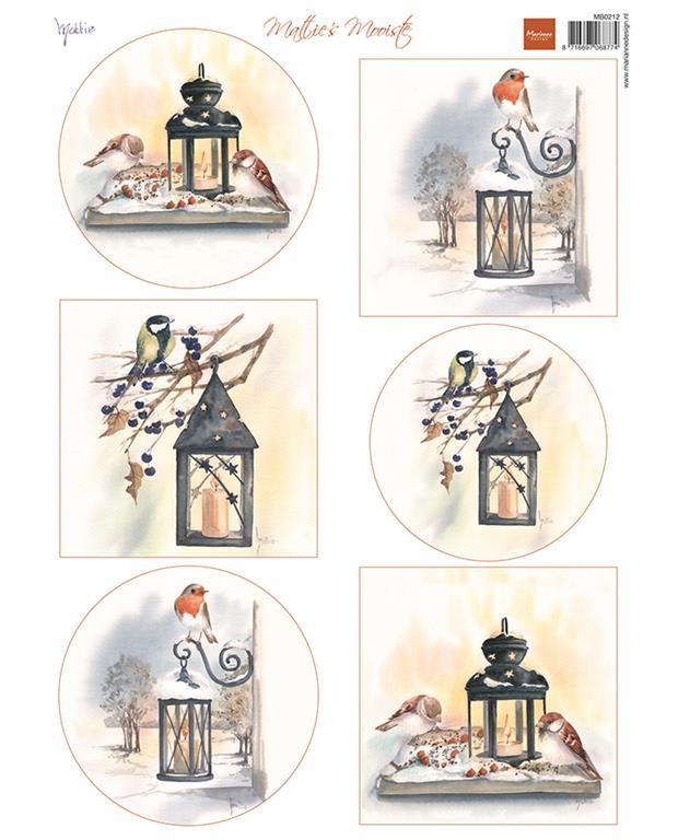 Decoupage paper: Winter lanterns