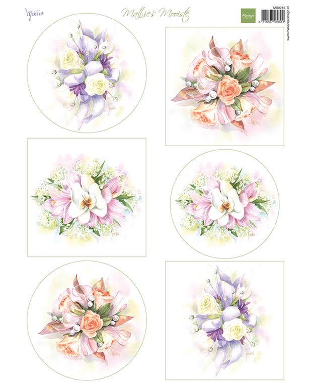 Decoupage slike: Romantični buketi