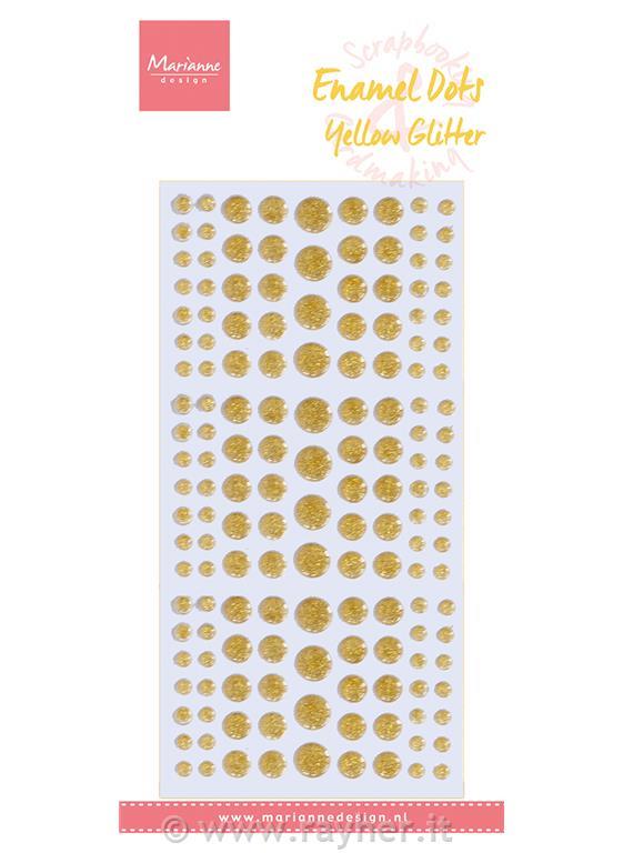 Enamal dots: Yellow Glitter