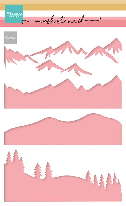 Mask stencil: Mountain scenery