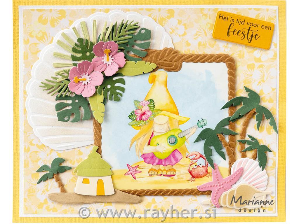Decoupage slike: Gnomovi na plaži, surf