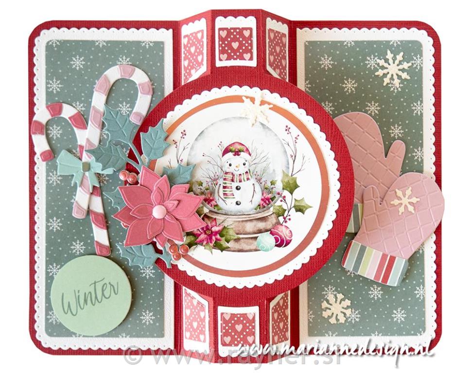 Decoupage slike: Veseli snjegovići
