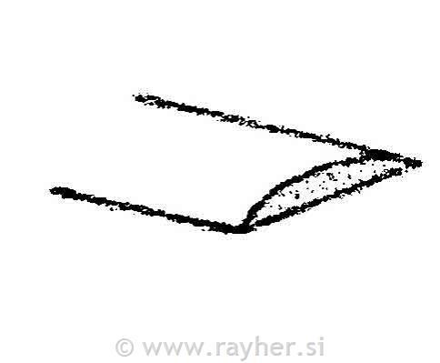 Pedig, ravan, šena, 8 mm, prirodan, 0.5g