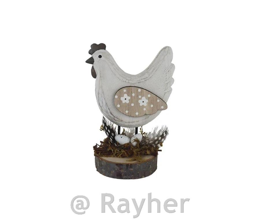 Wooden Hen with Eggs, 12 cm