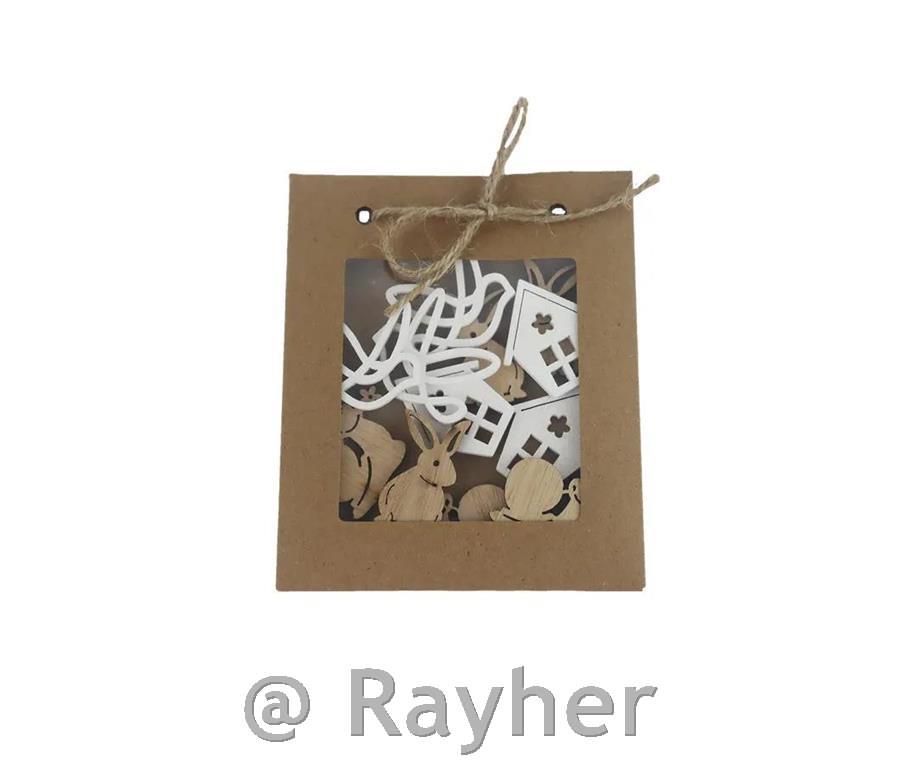 Leseni okraski, pomladno-velikonočni, set 10