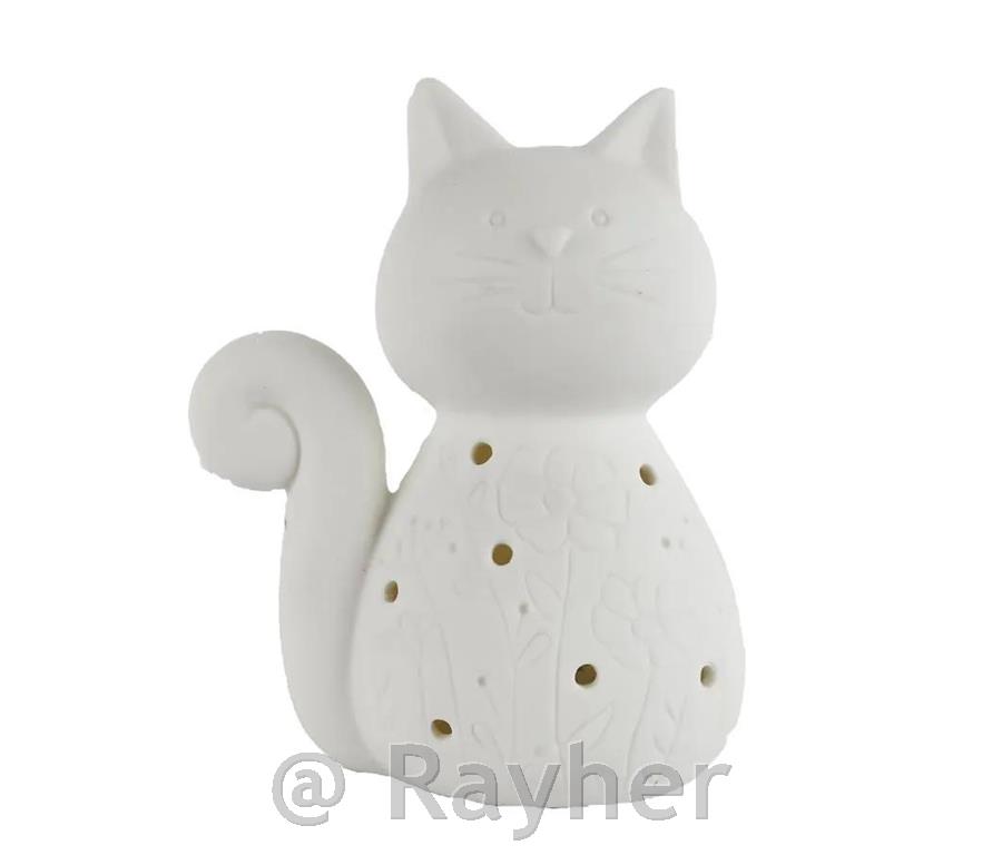 Keramička maca s LED lampicom, 12cm