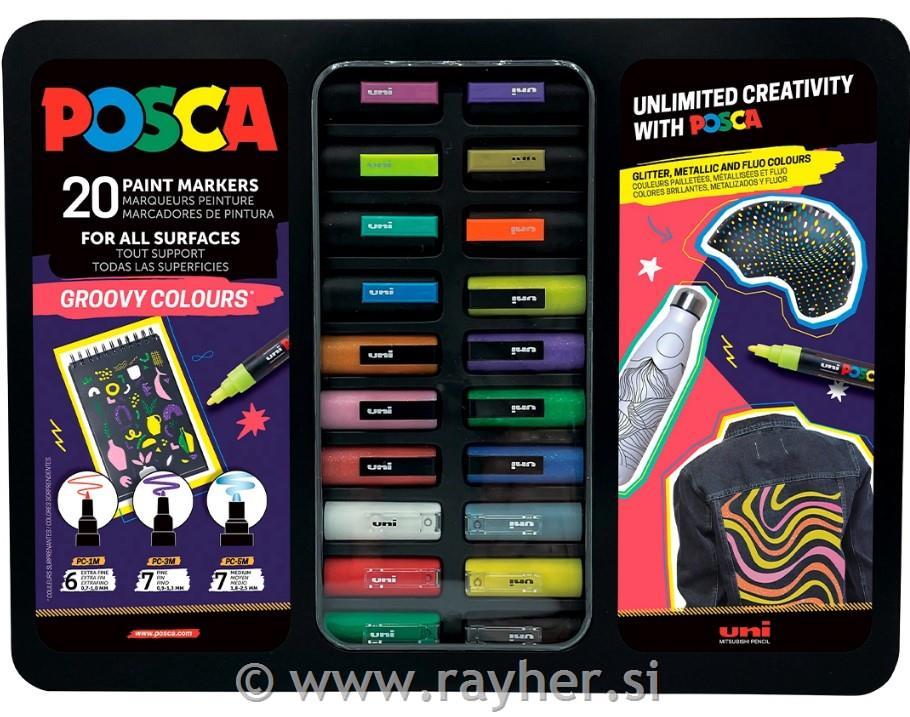 Uni POSCA markeri set 20 Groovy