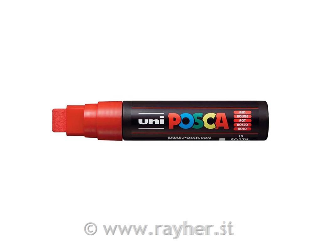 Uni POSCA marker; vrh 15 mm ravan;red