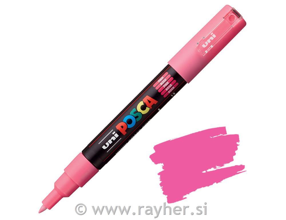 Uni POSCA marker; vrh 0,7 mm bullet;pink