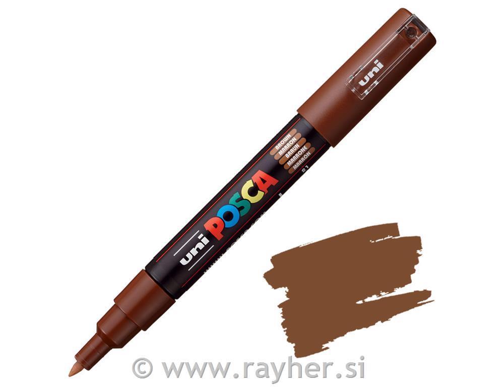 Uni POSCA marker; vrh 0,7 mm bullet;brown